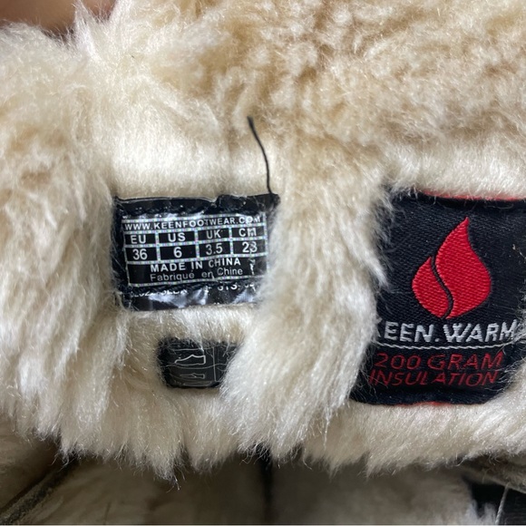 Keen Boots Womens 6 Brighton Brown Gray Leather Tall Waterproof Insulated - Picture 3 of 6